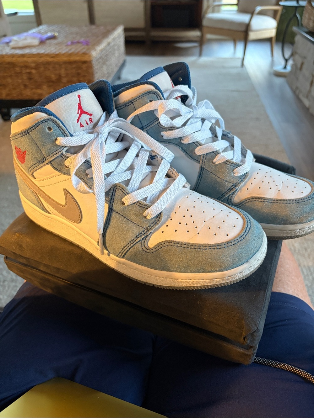 Nike Air Jordan 1 MD “Washed Denim” youth size 6.5